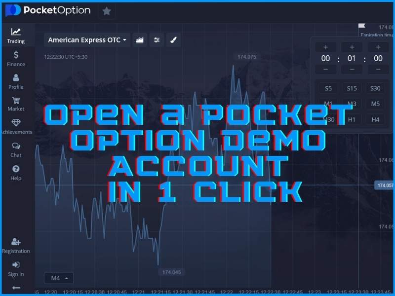 Open a Pocket Option demo account in 1 click