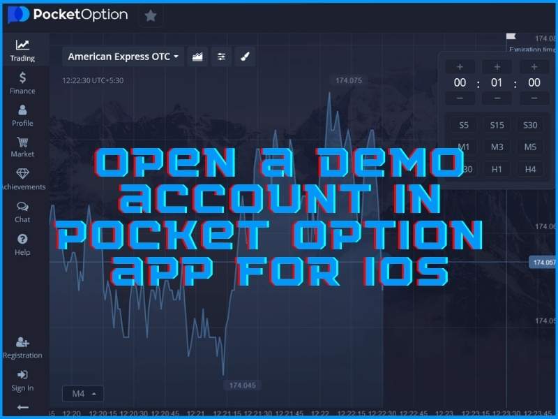 Open a demo account in the Pocket Option app for iOS